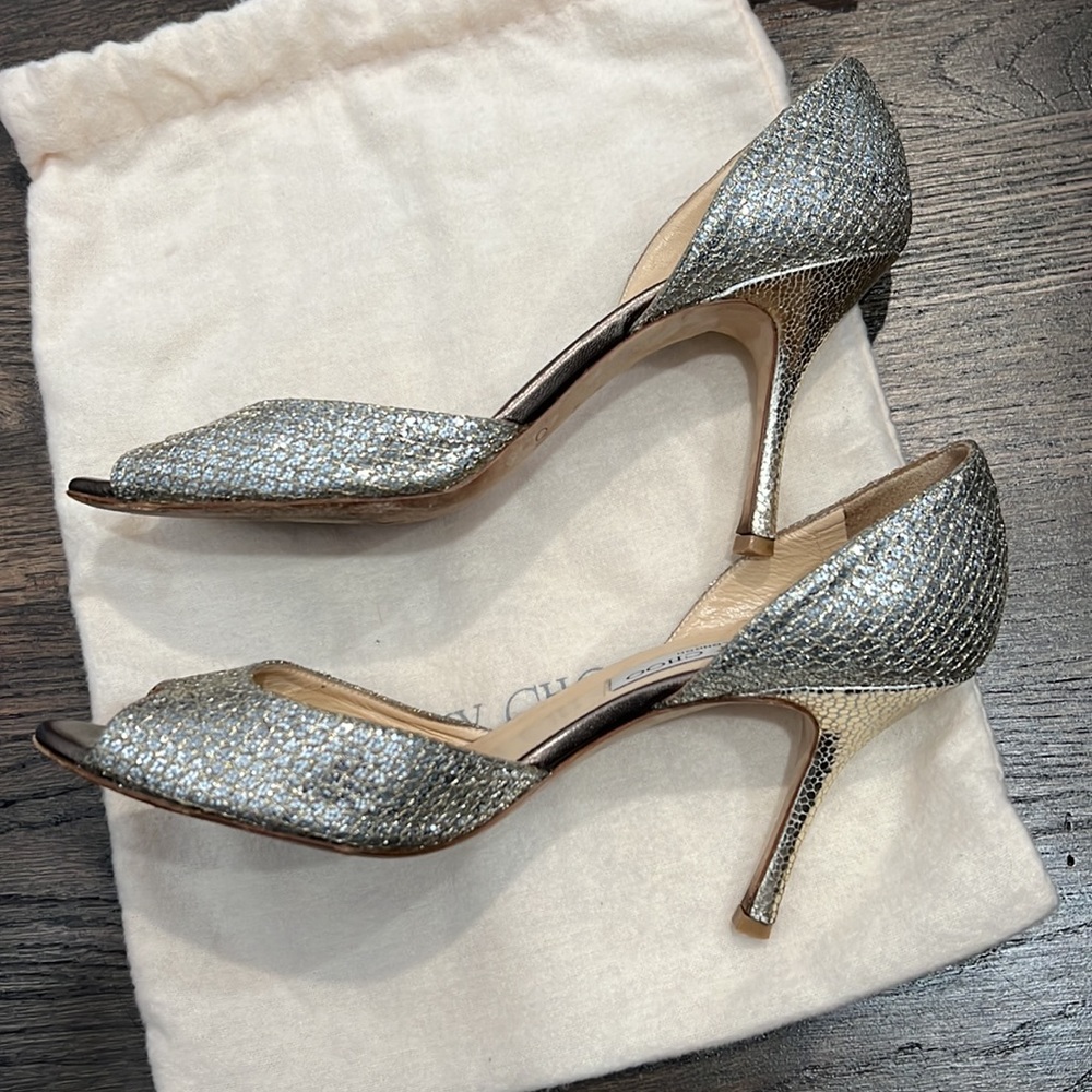 Jimmy Choo Open Toe Heels - Picture 7 of 8